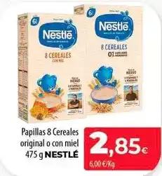 SPAR Lanzarote Nestlé - papillas 8 cereales original o con miel oferta