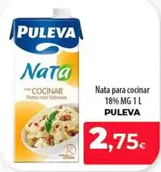SPAR Lanzarote Puleva - nata para cocinar 18% mg oferta