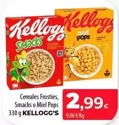 SPAR Lanzarote Kellogg's - cereales frosties, smacks o miel pops oferta