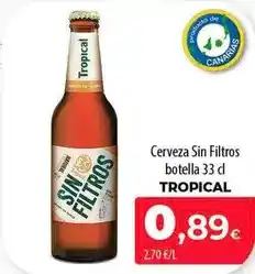 SPAR Lanzarote Tropical - cerveza sin filtros botella oferta