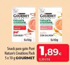 SPAR Lanzarote Gourmet - snack para gato pure nature's creations pack oferta