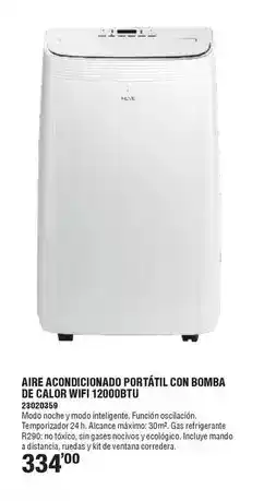 Optimus Aire acondicionado portatil con bomba de calor wifi 1200dbu oferta