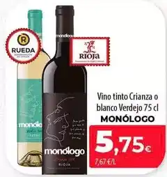 SPAR Lanzarote Monólogo - vino tinto crianza o blanco verdejo oferta
