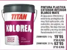 Optimus Pintura plastica exterior interior blanco mate oferta