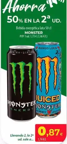 SPAR Lanzarote Monster - bebida energética lata 90 d oferta