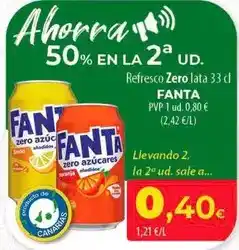 SPAR Lanzarote Fanta - refresco zero lata oferta