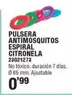Optimus Pulsera antimosquitos espiral citronela oferta