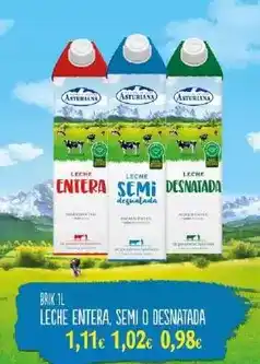 Comerco Cash & Carry Asturiana - leche entera, semi o desnatada oferta