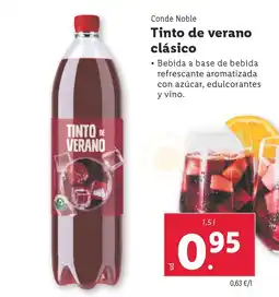 Lidl CONDE NOBLE Tinto de verano clásico oferta