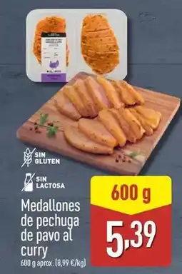 ALDI Medallones de pechuga de pavo al curry oferta