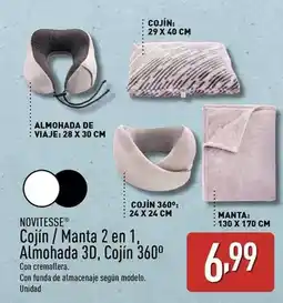 ALDI Novitesse - cojín/manta 2 en 1, almohada 3d, cojín 360º oferta
