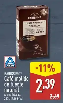 ALDI Barissimo - café molido de tueste natural oferta