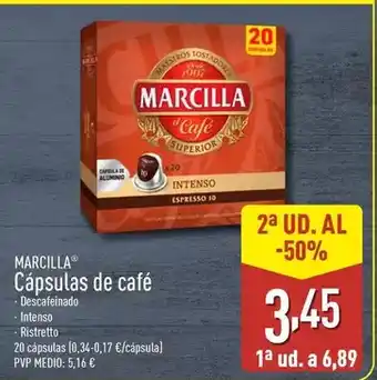 ALDI Marcilla - capsulas de cafe oferta