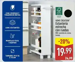 ALDI Home creation - estantería estrecha con ruedas oferta