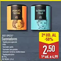 ALDI Just spices - sazonadores oferta