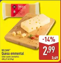 ALDI Milsani - queso emmental oferta