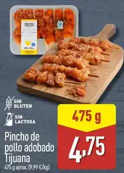 ALDI Pincho de pollo adobado tijuana oferta