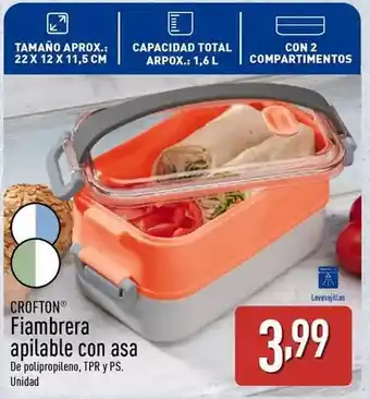 ALDI Crofton - fiambrera apilable con asa oferta