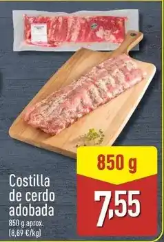 ALDI Costilla de cerdo adobada oferta