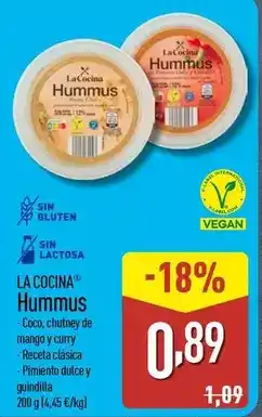 ALDI La cocina - hummus oferta