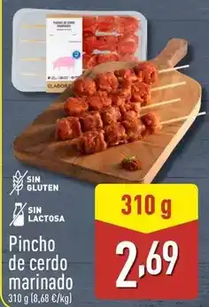ALDI Pincho de cerdo marinado oferta