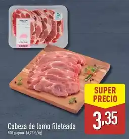 ALDI Cabeza de lomo fileteada oferta