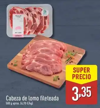 ALDI Cabeza de lomo fileteada oferta