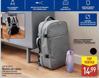 ALDI Live in style - mochila de cabina oferta