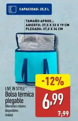 ALDI Live in style - bolsa termica plegable oferta