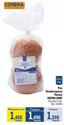 Makro Chef - pan hamburgesa patata oferta
