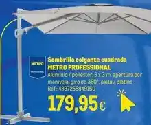 Makro Giro - sombrilla colgante cuadrada oferta