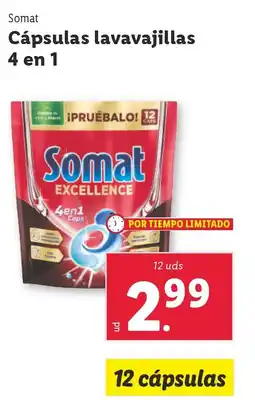 Lidl SOMAT Cápsulas lavavajillas 4 en 1 oferta