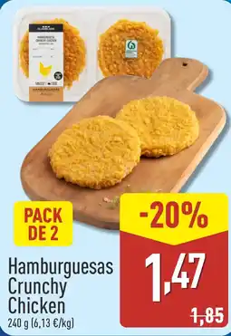 ALDI Hamburguesas Crunchy Chicken oferta
