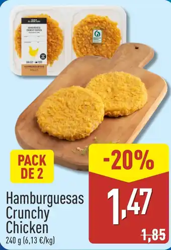 ALDI Hamburguesas Crunchy Chicken oferta