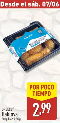 ALDI GREECE Baklava oferta