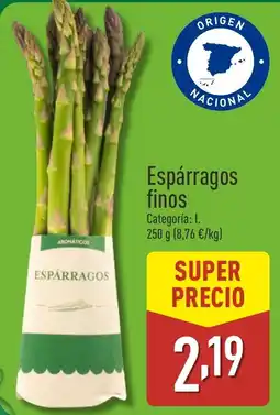 ALDI Espárragos finos oferta