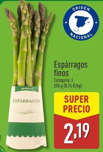 ALDI Espárragos finos oferta