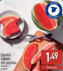 ALDI Sandía rayada sin pepitas oferta