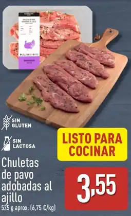 ALDI Chuletas de pavo adobadas al ajillo oferta