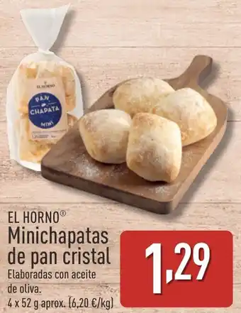 ALDI EL HORNO Minichapatas de pan cristal oferta