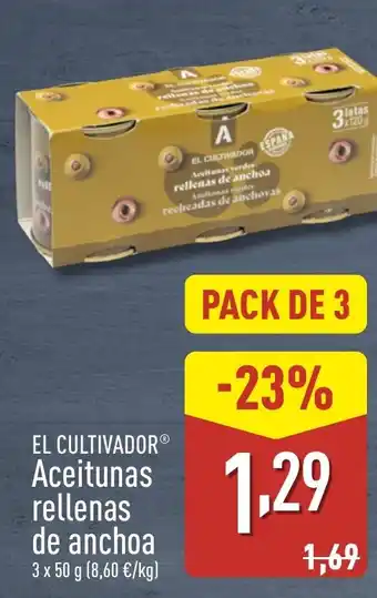 ALDI EL CULTIVADORⓇ Aceitunas rellenas de anchoa oferta