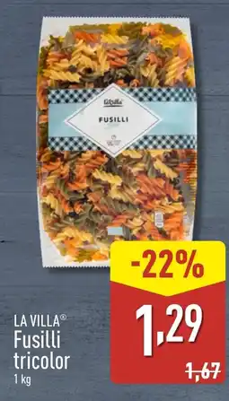 ALDI LA VILLA Fusilli tricolor oferta