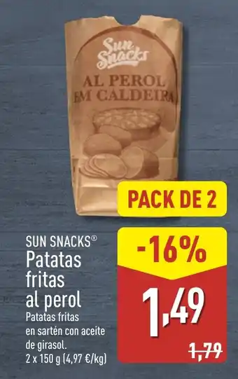ALDI SUN SNACKS Patatas fritas al perol oferta