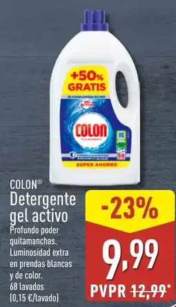 ALDI COLON Detergente gel activo oferta