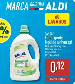ALDI TANDIL Detergente líquido universal oferta