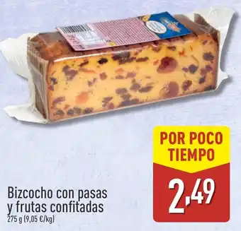 ALDI Bizcocho con pasas y frutas confitadas oferta
