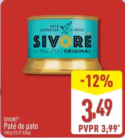 ALDI SIVORÉ Paté de pato oferta
