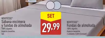 ALDI NOVITESSEⓇ Sábana encimera y fundas de almohada oferta
