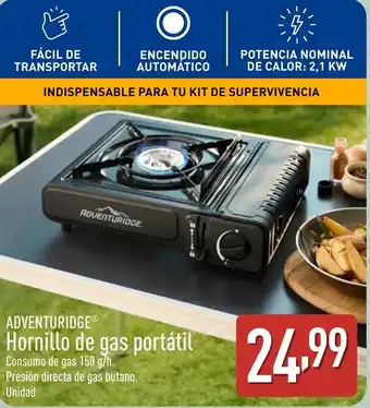 ALDI ADVENTURIDGEⓇ Hornillo de gas portátil oferta