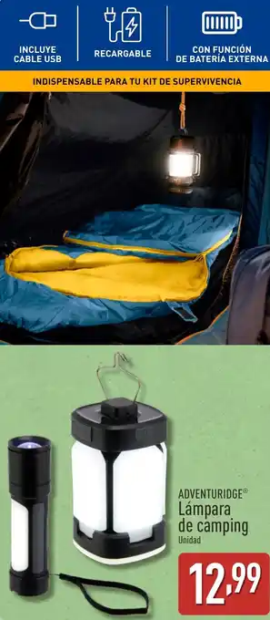ALDI ADVENTURIDGEⓇ Lámpara de camping oferta